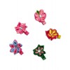 5 Pack Pink Flower High Quality Baby Hair Clips