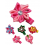 5 Pack Pink Flower High Quality Baby Hair Clips