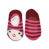 Happy Bee Maroon & Pink Ankle Socks