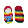 Multi Colour Happy Elephant Ankle Socks