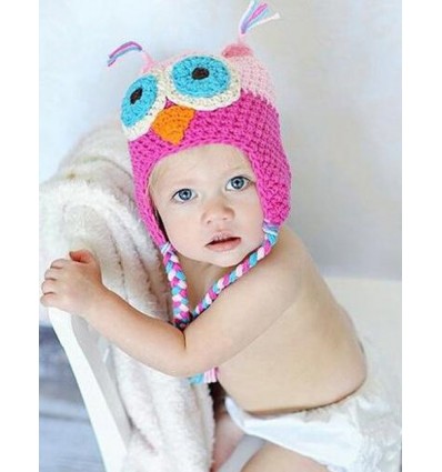 Handmade Knitted Owl Baby Hat