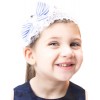 Luxury Lace Fabric Baby Blue Stripe Headband