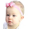 Candy Stripe Stretch Ribbon Bow Baby Headband