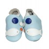 Super Sea Life Baby Blue Leather Baby Booties