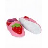Strawberry Leather Baby Booties