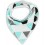 Funky Bandana Dribble Bib - Aqua Multi Triangle