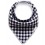 Funky Bandana Dribble Bib - Gingham BW