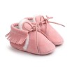 Super Comfy Leather Suede & Fur Baby Slippers - Lace Up