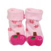 Pink Apple Non-Slip Baby Slipper Socks