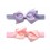 2 pack - Comfy Stretch Headband & Bow - Lilac & Pink