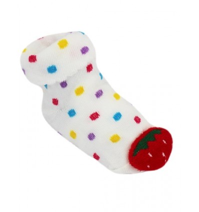 White Berry Baby Slipper Socks